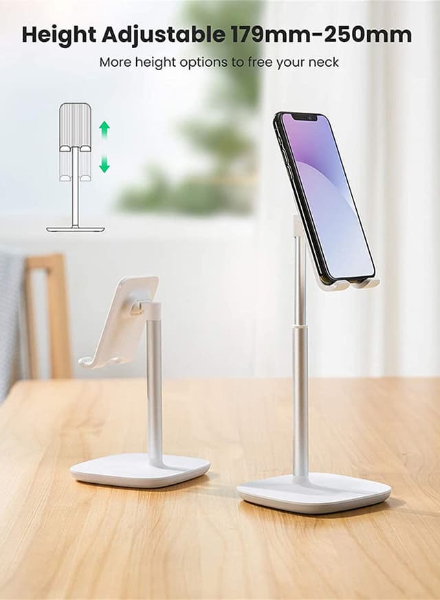 حامل هاتف للمكتب Phone Stand Desk Holder White