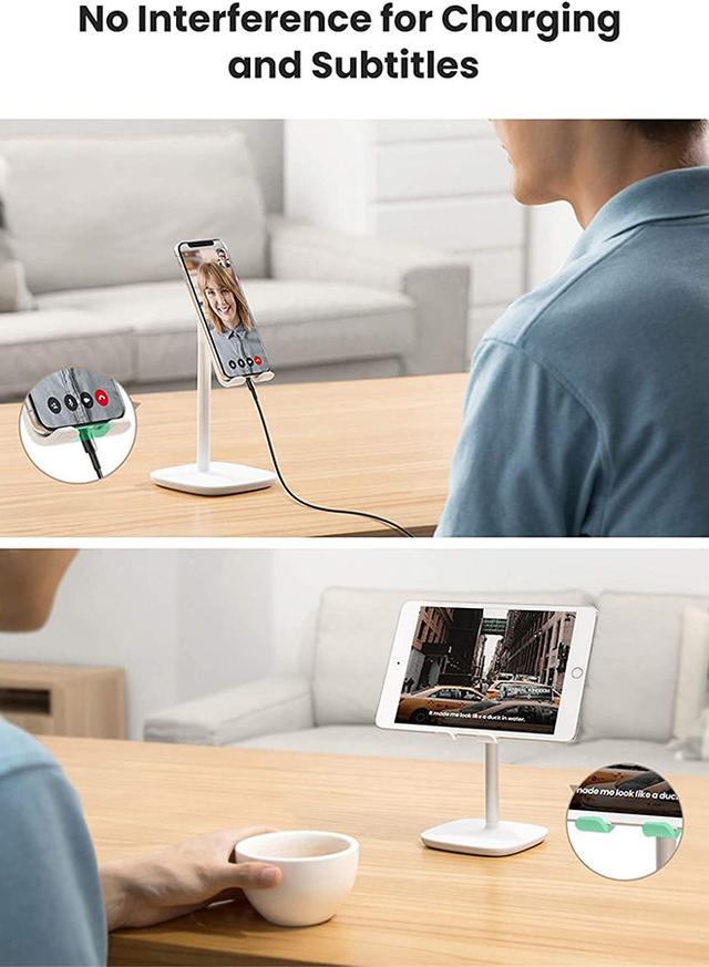 حامل هاتف للمكتب Phone Stand Desk Holder White