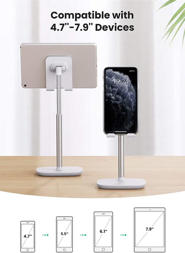 حامل هاتف للمكتب Phone Stand Desk Holder White