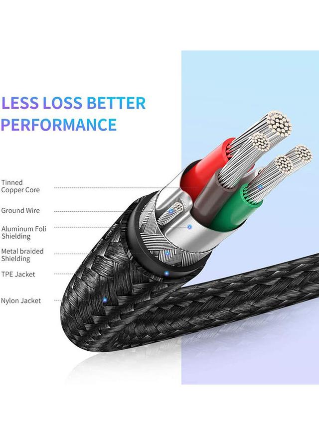 UGREEN USB C Cable, Nylon-Braided USB-C to USB-C 2.0 Cord Compatible for iPad mini/Pro/New MacBook, Galaxy S21+, S21Ultra, Huawei P30 P20, Xiaomi 11Ultra, etc-2M Black