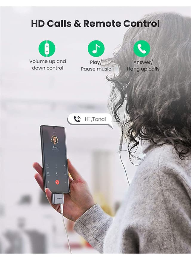 UGREEN USB C To 3.5mm Jack Headphone Charger Splitter CM231 grey