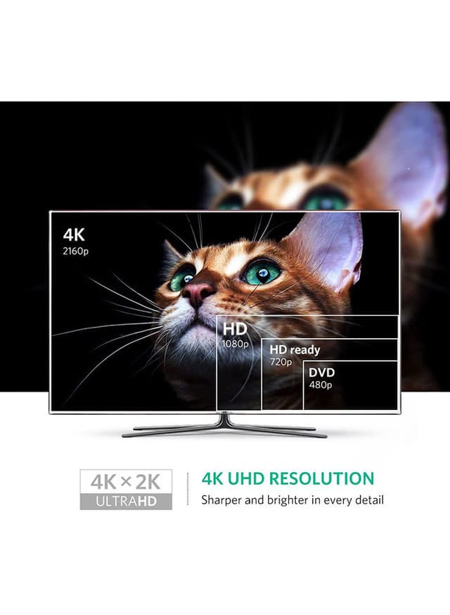 وصلة تحويل Mini DP إلى HDMI  -أسود UGREEN Mini DisplayPort to HDMI Adapter Male to Female Thunderbolt 2.0 Transfer