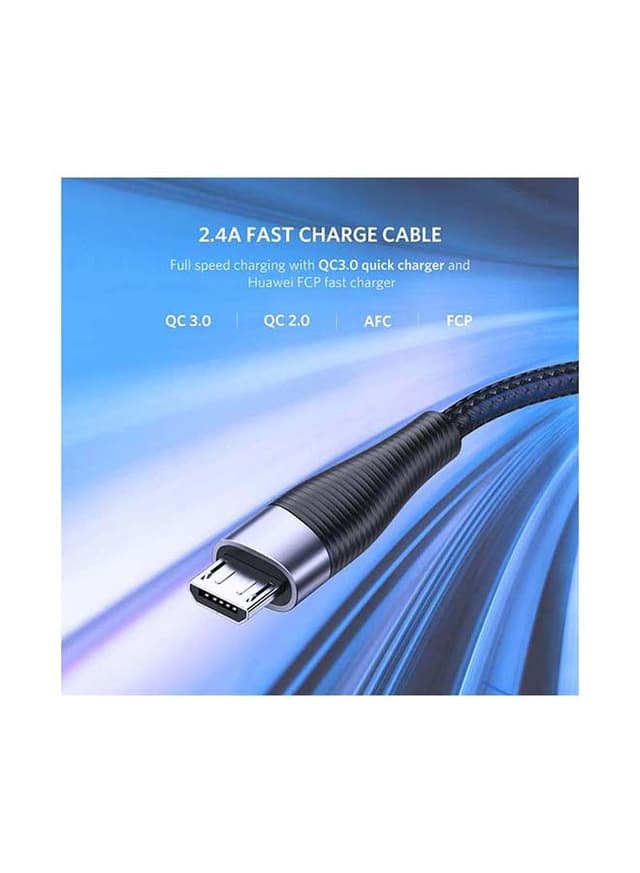 UGREEN Micro USB Cable Fast Quick Charger Cord 2.4A USB 2.0 to Micro USB Charging Wire compatible for Galaxy S7 S6, Note, LG, Nexus, Nokia, PS4, Controller - 0.5M Black