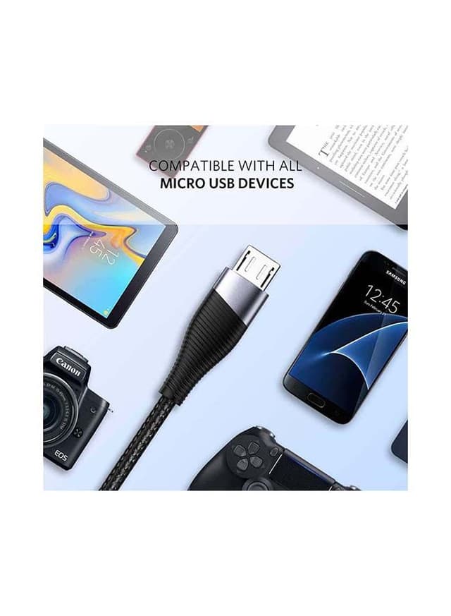 UGREEN Micro USB Cable Fast Quick Charger Cord 2.4A USB 2.0 to Micro USB Charging Wire compatible for Galaxy S7 S6, Note, LG, Nexus, Nokia, PS4, Controller - 0.5M Black