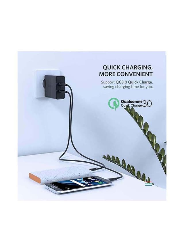 UGREEN Micro USB Cable Fast Quick Charger Cord 2.4A USB 2.0 to Micro USB Charging Wire compatible for Galaxy S7 S6, Note, LG, Nexus, Nokia, PS4, Controller - 0.5M Black
