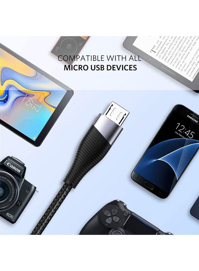 UGREEN Micro USB Cable Fast Quick Charger Cord 2.4A USB 2.0 to Micro USB Charging Wire compatible for Galaxy S7 S6, Note, LG, Nexus, Nokia, PS4, Controller - 0.5M Black