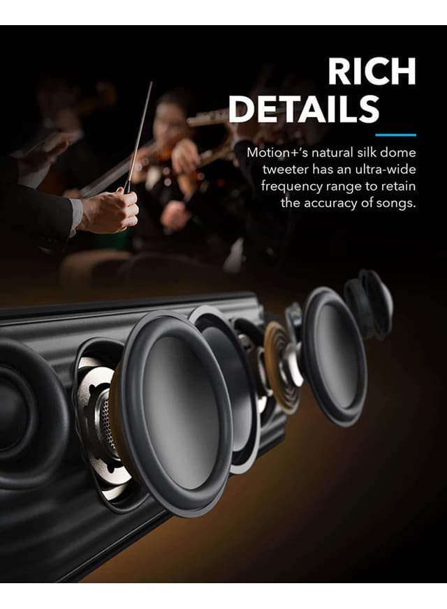 مكبر صوت بلوتوث محمول 30 واط 40 كيلو هرتز Soundcore Motion+ Bluetooth Speaker