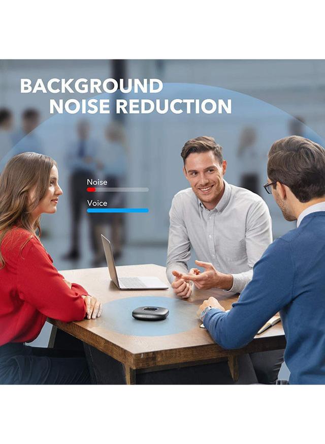 مكبر صوت انكر باور كونف بلوتوث مع 6 ميكروفونات 6700 مل امبير أسود انكر Anker PowerConf Bluetooth Speakerphone With 6 Microphones