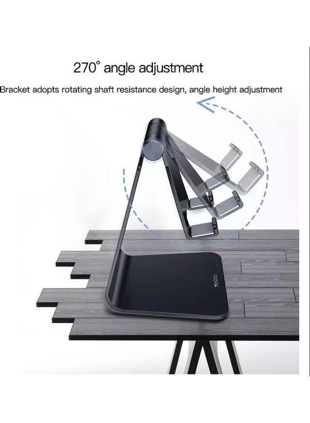 هولدر مكتبي للهاتف والتابلت صغير أسود | Mini Foldable Holder - SW1hZ2U6NTQzODMw