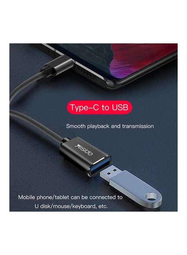 محولة من USB-A الى Type-C أسود OTG Super Fast USB 3.0 Data Transmission - YESIDO - SW1hZ2U6NTQ0MTE1