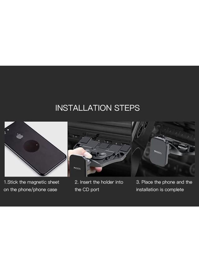 حامل جوال للسيارة في مدخل السي دي يسدو Yesido Car Magnetic CD Slot Phone Grips Stand