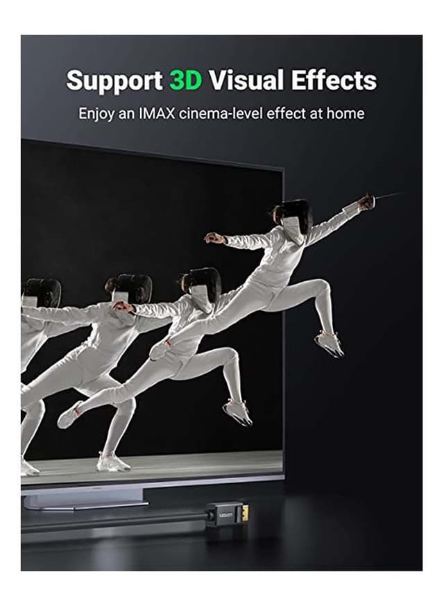 UGREEN DP to HDMI Cable 4K UHD Male to Male Displayport to HDMI Video Cord DisplayPort to HDTV Monitor Wire Compatible with PC Laptop Smart TV Camera- 2M Black