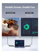 UGREEN DP to HDMI Cable 4K UHD Male to Male Displayport to HDMI Video Cord DisplayPort to HDTV Monitor Wire Compatible with PC Laptop Smart TV Camera- 2M Black