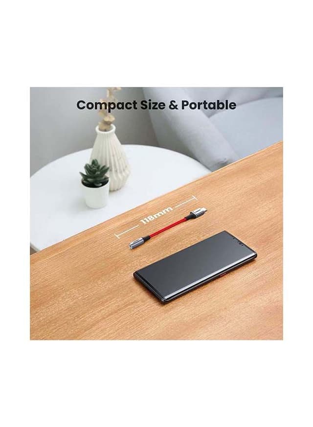 كيبل تحويل USB-C إلى 3.5 Female - أحمر UGREEN USB C To Aux Adapter Red