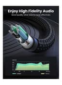 وصلة سماعة ( مقسم سماعة الرأس ) - اسود UGREEN - Headphone Splitter Female to Dual Headphone and Microphone Male Port Headphone Adapter TRRS Y Splitter