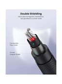 كيبل aux ( مقاس 3.5 ) 1 متر - اسود UGREEN -  Audio Cable Aux Cable Braided Male to Male Stereo Auxiliary Aux Jack Cord TRS Aux Compatible for iPhone iPad Smartphones Tablets Car Home Stereos Beats Bose Sony