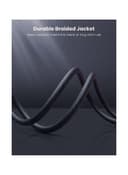 كيبل aux ( مقاس 3.5 ) 1 متر - اسود UGREEN -  Audio Cable Aux Cable Braided Male to Male Stereo Auxiliary Aux Jack Cord TRS Aux Compatible for iPhone iPad Smartphones Tablets Car Home Stereos Beats Bose Sony