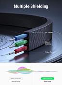 سلك اوكس 3.5 مم و 2 متر أسود يوغرين UGREEN Aux Cable Auxiliary Audio Jack to Jack Cable