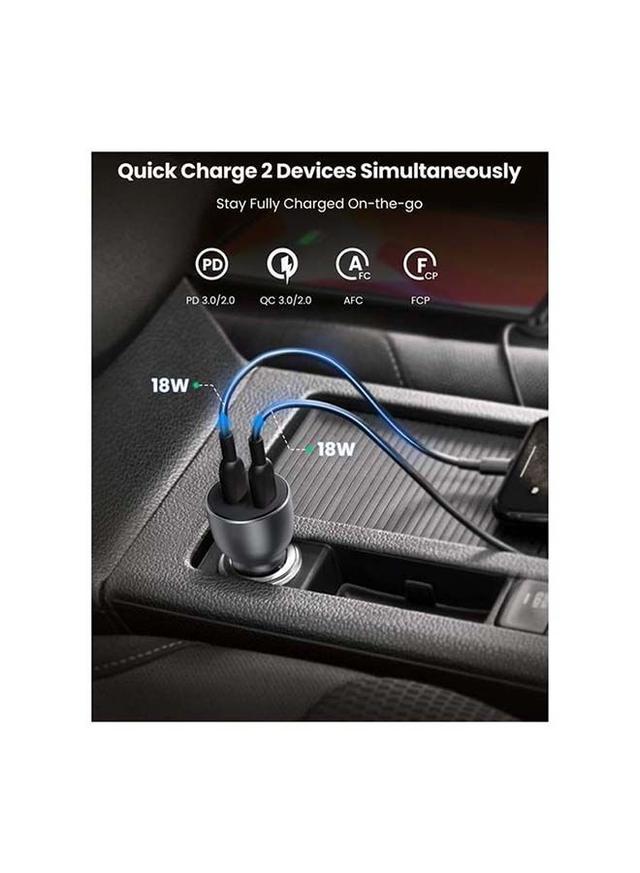 شاحن سيارة شحن سريع بمنفذين 18 واط قضي يوجرين Ugreen Fast Car Charger Adapter - SW1hZ2U6NTQ2NDU1