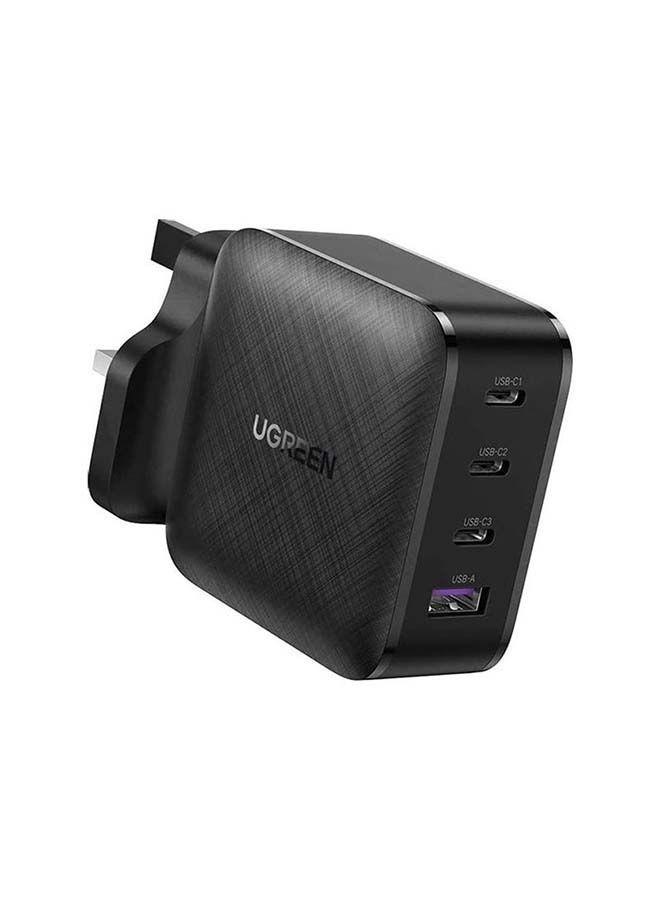 شاحن 4 مخارج يو اس بي (65W) 65W، USB C Charger Plug 4 Port Black