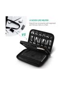 UGREEN Double Layer Travel Gadget Bag For USB Cable/SD Card/Hard Drive/Power Bank/Digital Camera/Nintendo Switch/E-Book Or Tablet (Up To 7.9'') Black