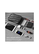 UGREEN Double Layer Travel Gadget Bag For USB Cable/SD Card/Hard Drive/Power Bank/Digital Camera/Nintendo Switch/E-Book Or Tablet (Up To 7.9'') Black