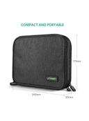 UGREEN Double Layer Travel Gadget Bag For USB Cable/SD Card/Hard Drive/Power Bank/Digital Camera/Nintendo Switch/E-Book Or Tablet (Up To 7.9'') Black