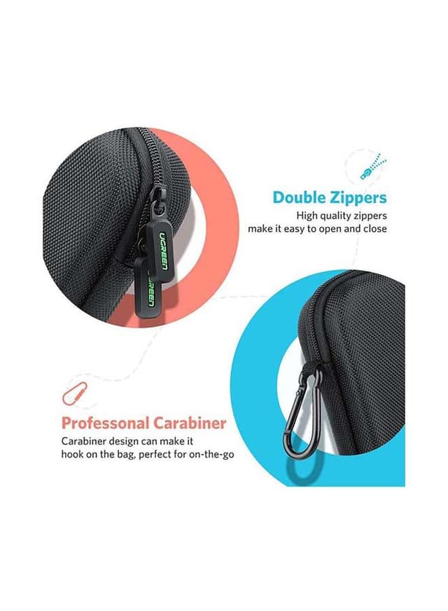 UGREEN Case for Nintendo Switch Shockproof Waterproof Switch Cover Carrying Sleeve Compatible with Nintendo Switch Console Travel Carrying Switch Bag with Carved soft Liner Black