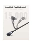 كابل شحن أيفون PD سريع إلى USB C ومزامنة بيانات سريع 90 درجة متوافق مع اي فون 13/12/11 / XS / XR / برو ماكس / برو / ميني / SE / باد 9- 2M الأسود iPhone Charging Cable [MFi Certified] PD Fast USB C to Lightning Cord Quick Data Sync Braided 90 Degree