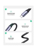 UGREEN USB-C to C Cable 1M 100W Power Delivery USB C 3.1 Gen 2 10Gbps 4K Video Compatible for iPad mini 6/Pro 2020,MacBook Pro/Air,Matebook,Chromebook,Samsung Galaxy, Pixel, NS Black