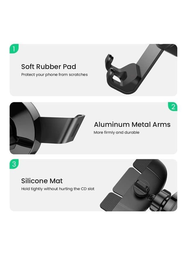 حامل جوال للسيارة - اسود UGREEN - CD Slot Car Phone Holder