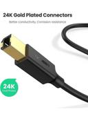 سلك طابعة سريع 1.5 متر أسود يوجرين UGREEN Black 1.5M Speed Printer Cable - SW1hZ2U6NTQzMzY3