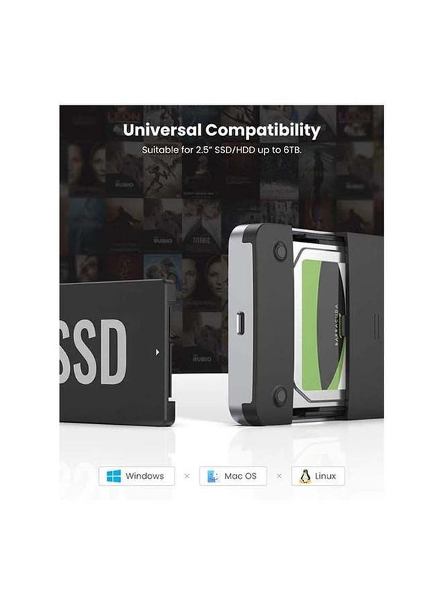 هارد ديسك خارجي 6 جيجابايت في الثانية فضي يوغرين UGREEN USB C Hard Drive Enclosure - SW1hZ2U6NTQ2OTM2