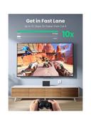 كيبل كات 7 , 1 متر - أسود UGREEN Ethernet Cable Cat7 High Speed Flat Gigabit RJ45 LAN Cable 10Gbps Shielded Internet Network