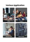 كيبل كات 7 , 1 متر - أسود UGREEN Ethernet Cable Cat7 High Speed Flat Gigabit RJ45 LAN Cable 10Gbps Shielded Internet Network