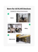 كيبل كات 7 - أسود UGREEN Ethernet Cable, Braided Cat 7 Gigabit Lan Network RJ45 Cord 10Gbps 600MHz High Speed Patch Wire F/FTP