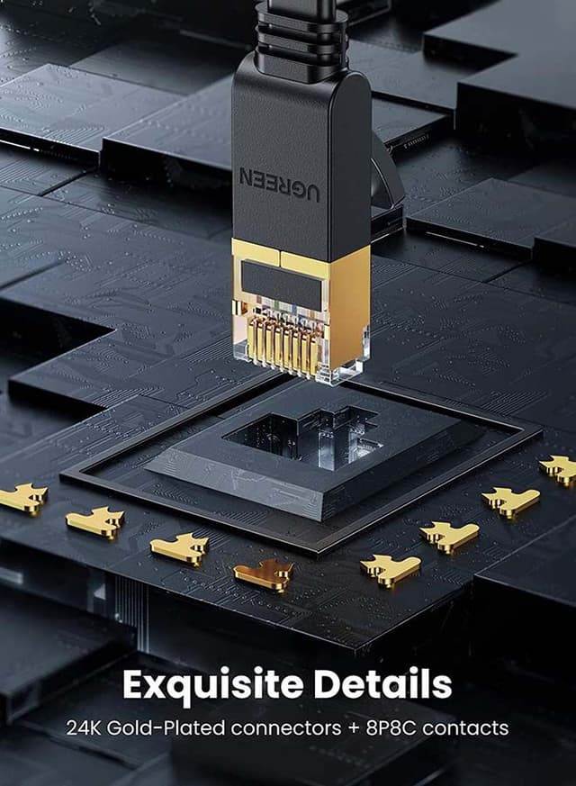 كيبل ايثرنت Cat 7 طول 2 متر متوافق مع ( الألعاب PS5 / PS4 / PS3 جهاز توجيه مودم الكمبيوتر المحمول PC-2M 2Pack ) Ethernet Cable Cat7 High Speed Flat Gigabit RJ45 LAN Cable 10Gbps Shielded Internet Network Patch Cord