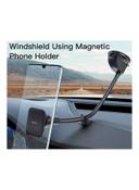 هولدر مغناطيسي للهاتف بتحكم كامل بالإتجاه أسود | Long Leg Magnetic Mobile Holder For Car Windshield - SW1hZ2U6NTQzNTc3