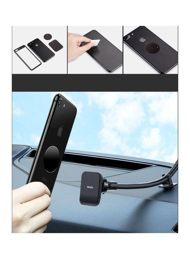 هولدر مغناطيسي للهاتف بتحكم كامل بالإتجاه أسود | Long Leg Magnetic Mobile Holder For Car Windshield - SW1hZ2U6NTQzNTcz