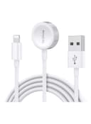 Yesido 2 In 1 Charging Cable For Watches And Lightning Devices White