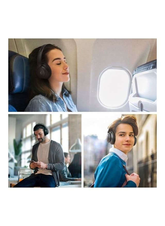 Life Tune Active Noise Cancelling Headphones With Multi Mode Cancellation, Hi Res Sound, 40H Playtime, Clear Calls, Comfortable Earcups, For Home Office And Online Class Black