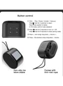 مكبر صوت لاسلكي صغير متعدد المنافذ أسود |  Yesido Mini Bluetooth Speaker Super Bass With Built In Aux