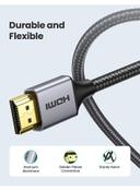 كابل HDMI ( 1متر ) - اسود UGREEN - Micro HDMI to HDMI Cable Nylon Braided Male to Male