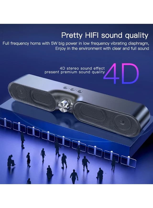 Yesido Speaker Soundbar With Mic YSW-05 Black