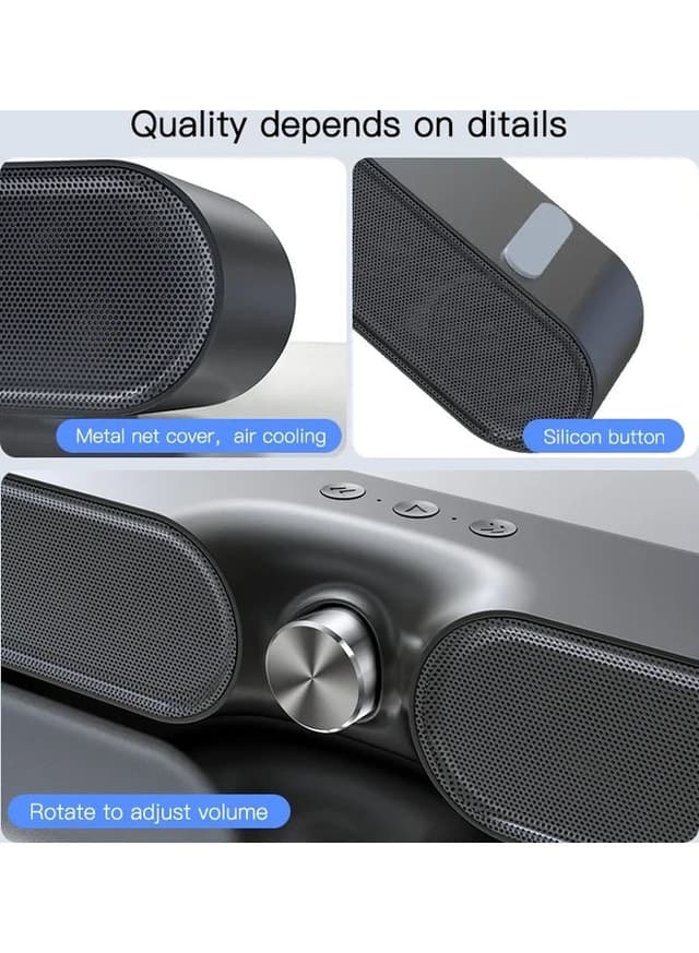 Yesido Speaker Soundbar With Mic YSW-05 Black