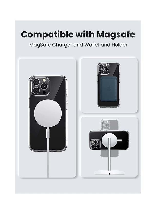 UGREEN Magsafe iPhone Case Compatible with iPhone 13 Pro Max 6.7 Inch Magnetic Case Clear Case with Shock Absorption Anti Scratch TPU Precise Cutouts Crystal Magnetic Cover for iPhone 13 Pro Max Transparent - 208950