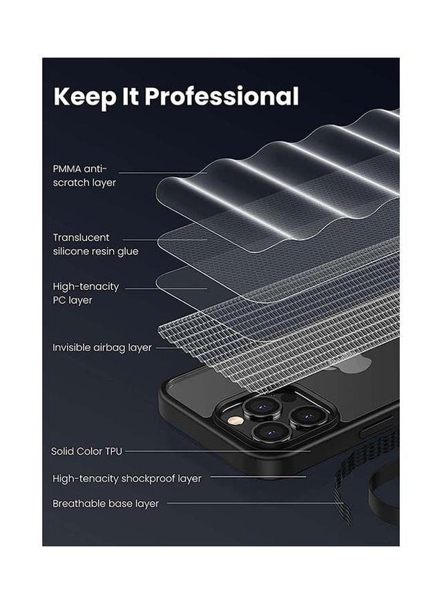 كفر ايفون 13 برو max - أسود UGREEN iPhone Protective Case Compatible for iPhone 13 Pro Max Clear Case