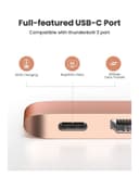 UGREEN USB C Hub for MacBook Pro 5-In-1 Type C Hub Adapter with 4K HDMI, USB-C Gen 2 port, 3*USB 3.0 Pink