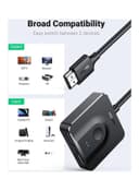 UGREEN HDMI Splitter 2 in 1 Out HDMI Switcher With HDMI Cable Support 4K@60HZ 3D 1080P for PC Laptop Switch Blu-Ray Player Roku TV Stick Xbox PS5 PS4 HDTV Monitor Black