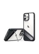 كفر سيليكون لجهاز iPhone 13 Pro Max شفاف بحواف سوداء Anti-Drop Slim Hard Back Stand Case For iPhone 13 Pro Max - UGreen - SW1hZ2U6NTQ1ODU5